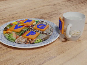 HEALTHY FOOD PLATE PROPORTION 3D Print Model