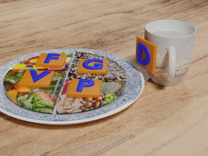 HEALTHY FOOD PLATE PROPORTION 3D प्रिंट मॉडल