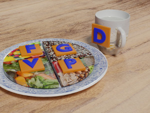 HEALTHY FOOD PLATE PROPORTION 3D प्रिंट मॉडल