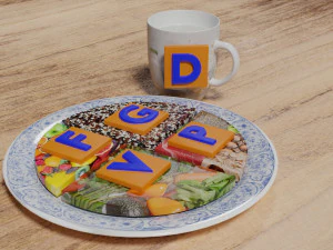 HEALTHY FOOD PLATE PROPORTION 3D Print Model