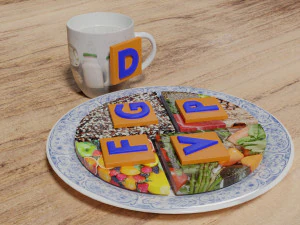 HEALTHY FOOD PLATE PROPORTION 3D Print Model