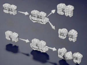 3D enzyme substrate reaction product 3D Print Model