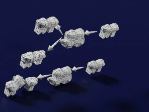 3D enzyme substrate reaction product 3D Print Model