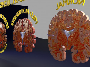 Alzheimer Disease Brain coronal slice 3D Model