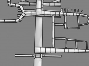 Human arterial system schematic 3D Modelo 3D