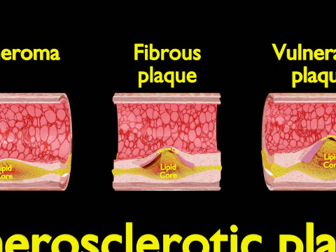 Artery Atherosclerosis plaque and consequences 3D Model