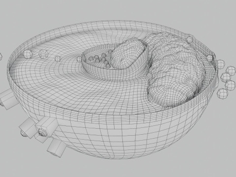 Virus infection cycle in host cell 3D Модель