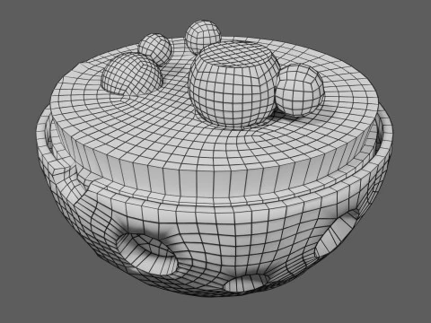 Nucleus structure schematic 3D Model