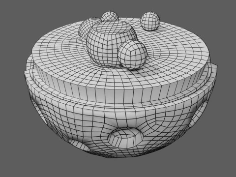 Nucleus structure schematic 3D Model