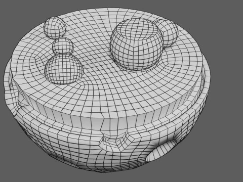 Nucleus structure schematic 3D Model
