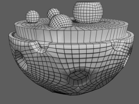Nucleus structure schematic 3D Model