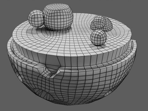 Nucleus structure schematic 3D 模型