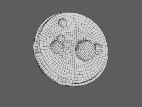 Nucleus structure schematic 3D Model