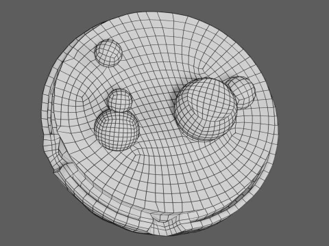 Nucleus structure schematic 3D Model