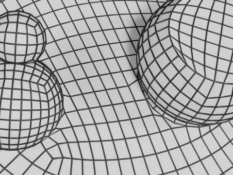 Nucleus structure schematic 3D Model
