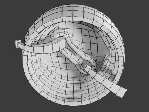 Respiratory Lung Gas Exchange Schematic 3D Model