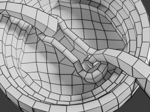 Respiratory Lung Gas Exchange Schematic 3D Model
