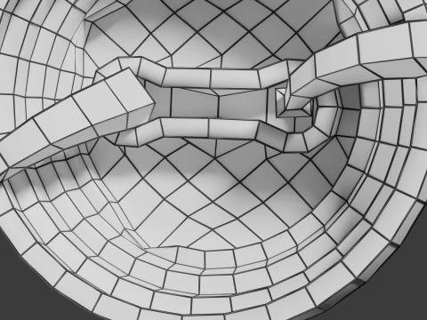 Respiratory Lung Gas Exchange Schematic 3D Model