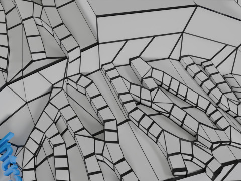 Intestinal wall layers anatomy labelled 3D 모델