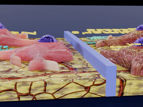 Alzheimer disease microscopy changes brain 3D Model