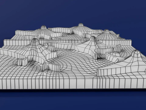 Alzheimer disease microscopy changes brain 3D Model