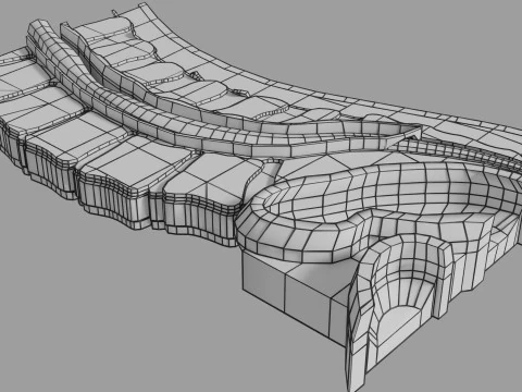 Lower Back Longitudinal section anatomy 3D Model