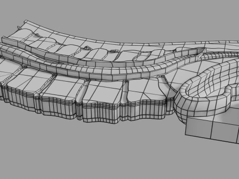 Lower Back Longitudinal section anatomy 3D Model