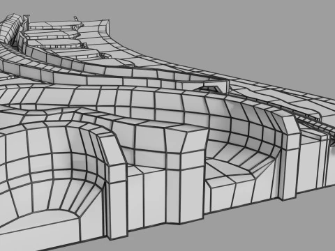 Lower Back Longitudinal section anatomy 3D Model