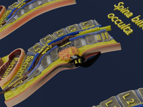 Spina bifida Neural Tube Defect 3D Model