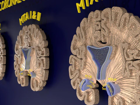 Hippocampus atrophy levels MTA 1-4 3D Model