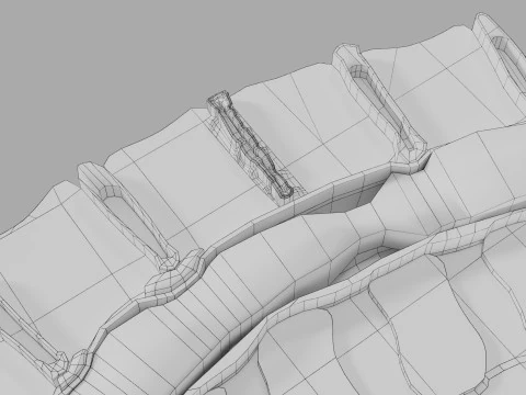 Intervertebral herniation slipped ruptured disc 3D Model