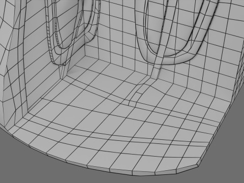 Teeth schematic cut sectional labelled 3D Model