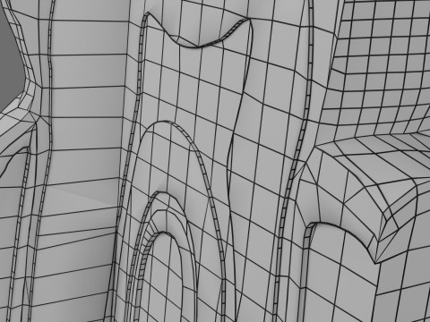Teeth schematic cut sectional labelled 3D Model