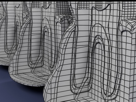 Caries Teeth severity schematic cut sectional 3Dモデル
