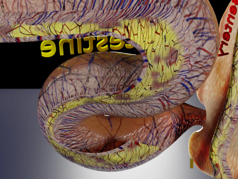 Intussusception intestine ileocolic obstruction 3D Model