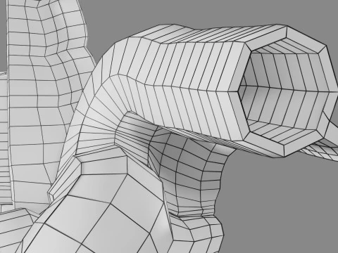 Intussusception intestine ileocolic obstruction 3D Model