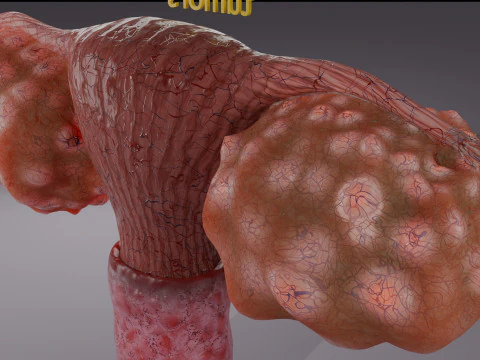 Krukenberg ovarian cancer tumor 3D Model