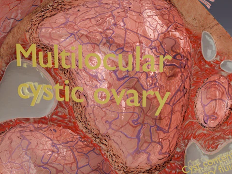 Ovary tumor benign non-cancerous serous cystadenoma 3D Model