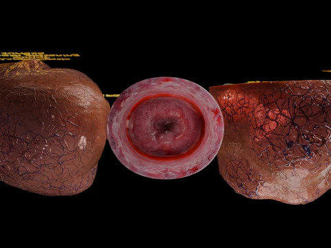 Ovary tumor benign non-cancerous serous cystadenoma 3D Model