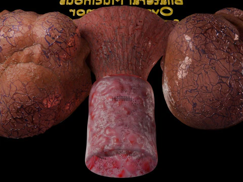 Ovary mucinous cystic tumor 3D Model