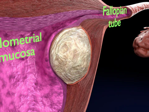 Uterus normal versus fibroid types 3d set 3D Model