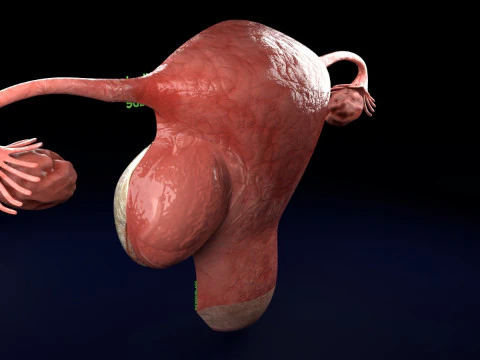 Uterus normal versus fibroid types 3d set 3D Model
