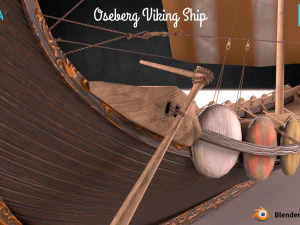 oseberg viking ship 3D Model