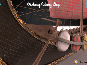 oseberg viking ship 3Dモデル
