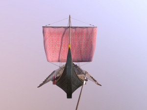 oseberg viking ship 3Dモデル