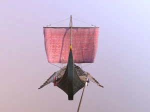 oseberg viking ship 3D Model