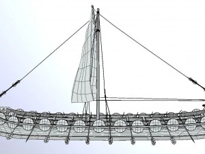 oseberg viking ship 3D Model