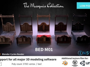 bed m01 - the marquis collection 3D 모델