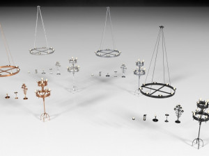 candle lighting pack - the marquis collection 3D Модель