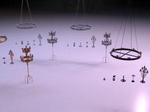 candle lighting pack - the marquis collection 3D Модель